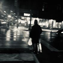Rainy Night Street Walker